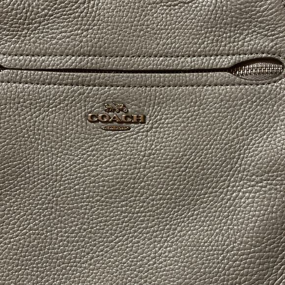 Coach 20166 Chain Prairie Satchel Leather Suede HEATHER GREY $325 Purse Hand Bag - Picture 2 of 16